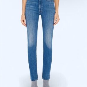 MOTHER Denim The High-Waisted Rider Skimp Jeans - Hue Are You? Wash